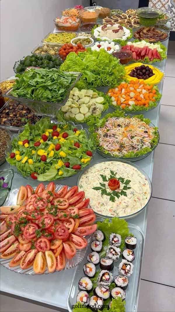 تزیین میز مزه 2024؛ برای دورهمی جشن های مختلف در باغ ویلاها و تالار و منزل!