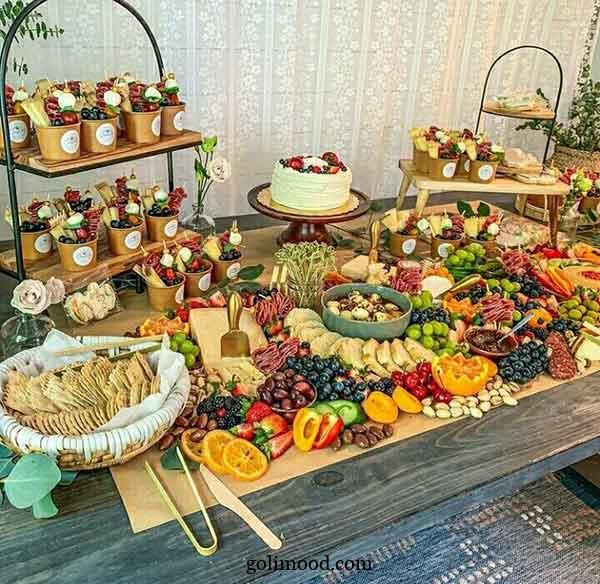 میز مزه و فینگر فود 2024؛ برای مهمانی ها جشن ها تولد در باغ و فضای باز و بسته