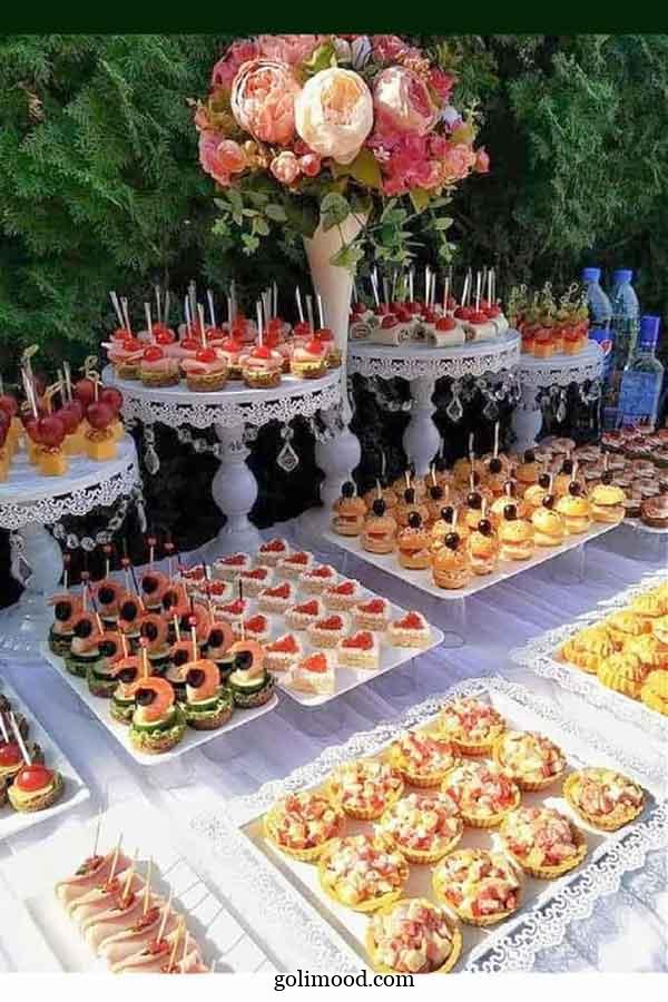 میز مزه و فینگر فود 2024؛ برای مهمانی ها جشن ها تولد در باغ و فضای باز و بسته