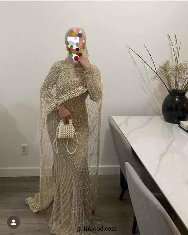 مدل لباس مجلسی پوشیده لاکچری 
