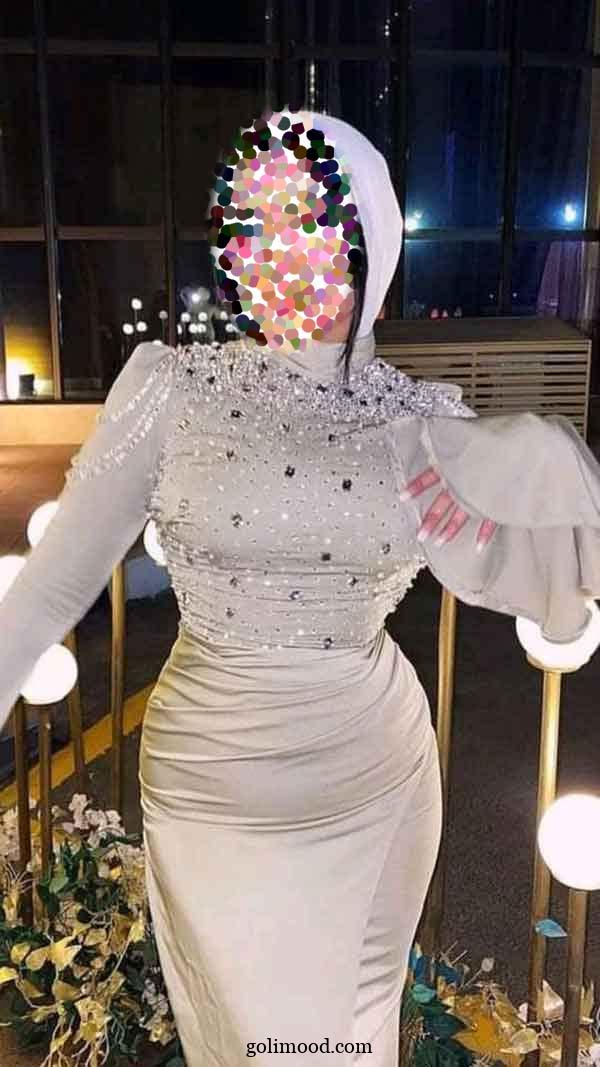 مدل لباس مجلسی پوشیده لاکچری 