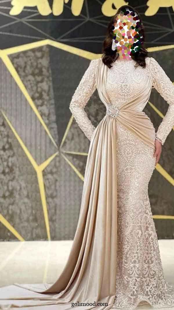 مدل لباس مجلسی پوشیده لاکچری 
