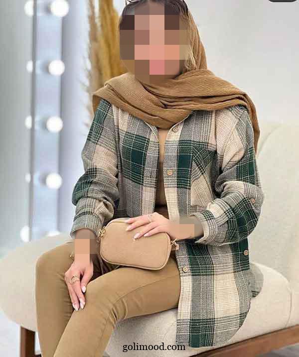 مدل مانتو چهارخونه پاییزی