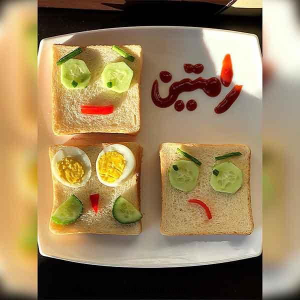 صبحانه سالم برای مدرسه با تزیین