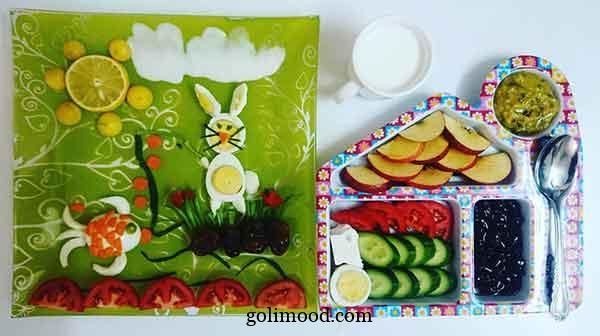 صبحانه سالم برای مدرسه با تزیین