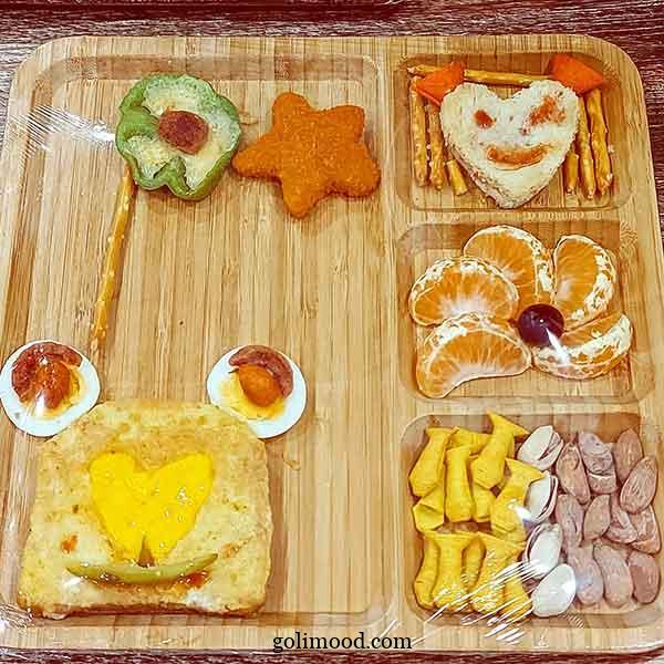 صبحانه سالم برای مدرسه با تزیین