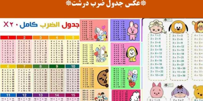 عکس جدول ضرب درشت