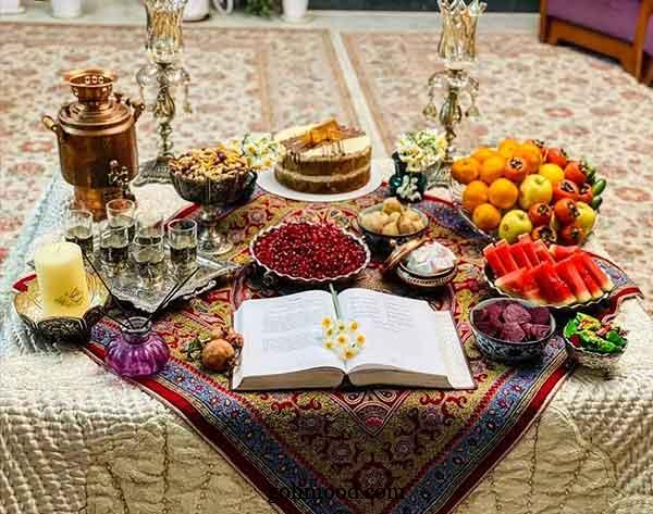 تزیین سفره شب یلدا لاکچری عروس