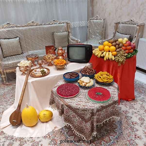 تزیین سفره شب یلدا لاکچری عروس