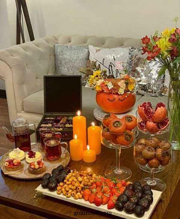 تزیین سفره شب یلدا لاکچری عروس