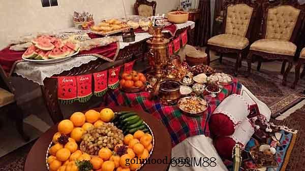 تزیین سفره شب یلدا لاکچری عروس