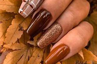 طرح ناخن پاییزی ساده و شیک
