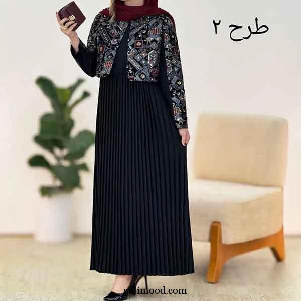 مانتو سوزن دوزی مشکی 2025