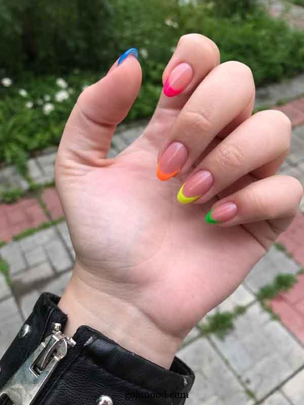 مدل ناخن فرنچ تابستانی