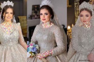 شینیون عروس با تاج