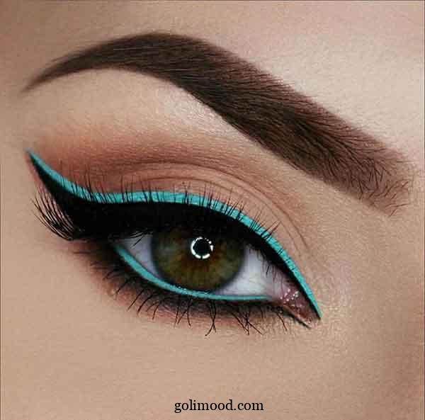 ارایش صورت با خط چشم نئونی