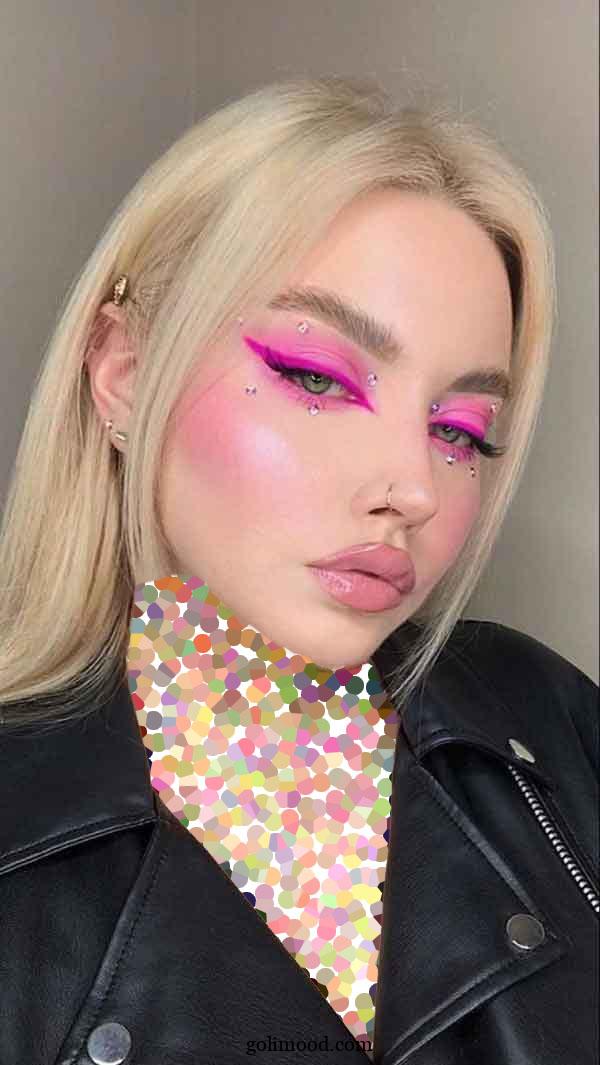 ارایش صورت با خط چشم نئونی
