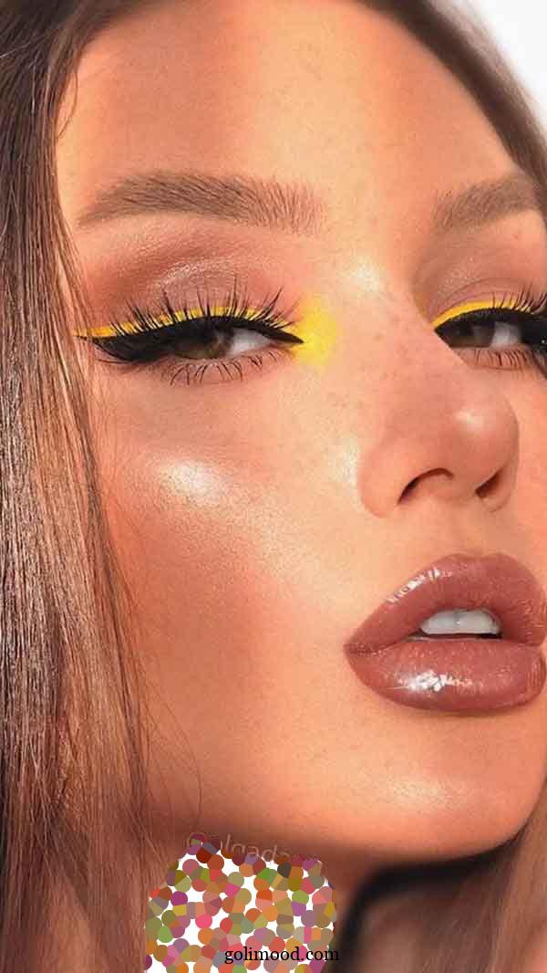 ارایش صورت با خط چشم نئونی