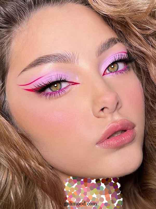 ارایش صورت با خط چشم نئونی
