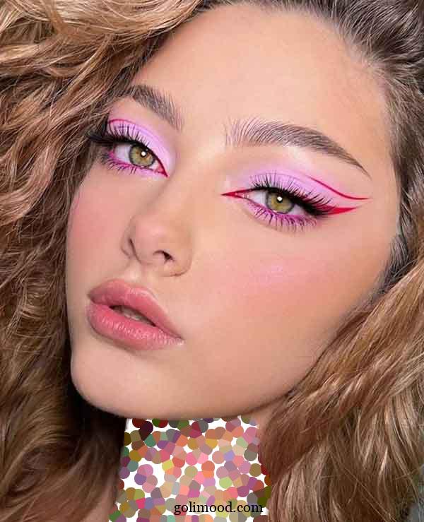 ارایش صورت با خط چشم نئونی