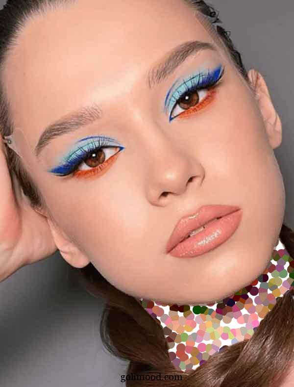 ارایش صورت با خط چشم نئونی