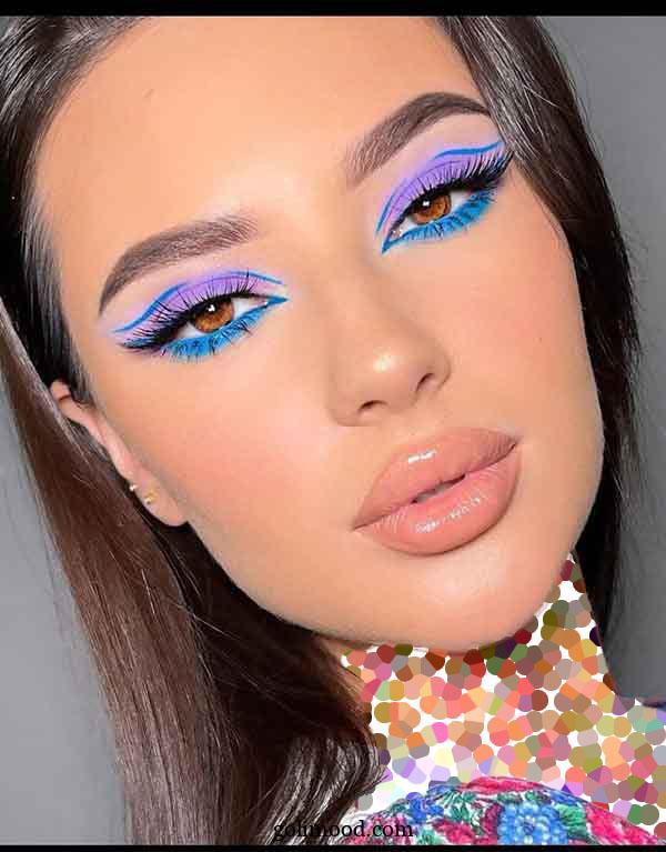 ارایش صورت با خط چشم نئونی