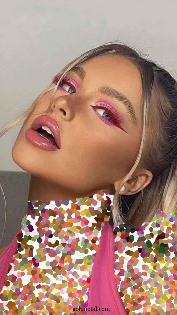 ارایش صورت با خط چشم نئونی