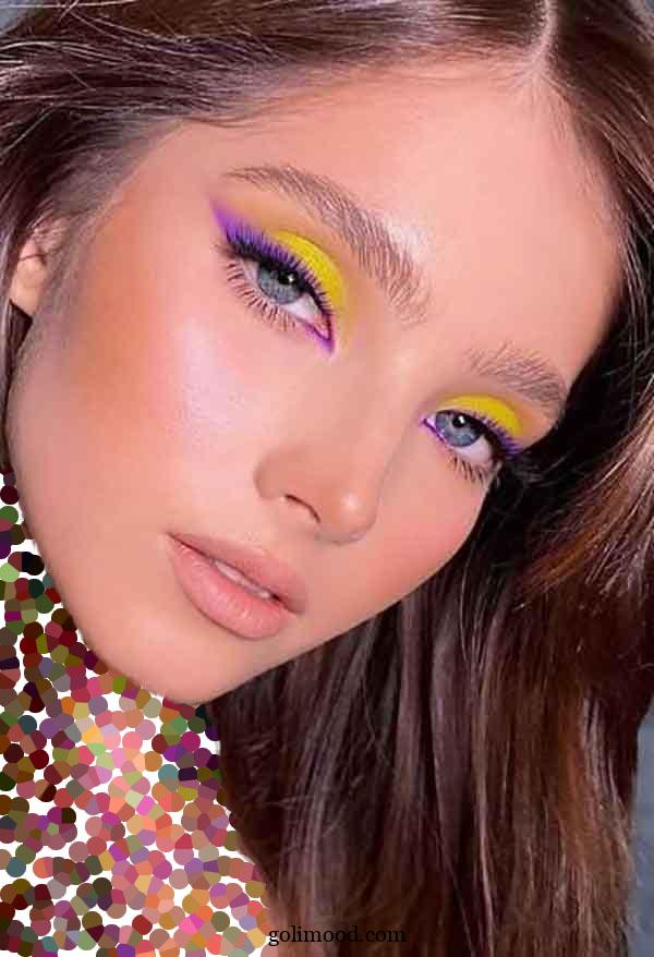 ارایش صورت با خط چشم نئونی