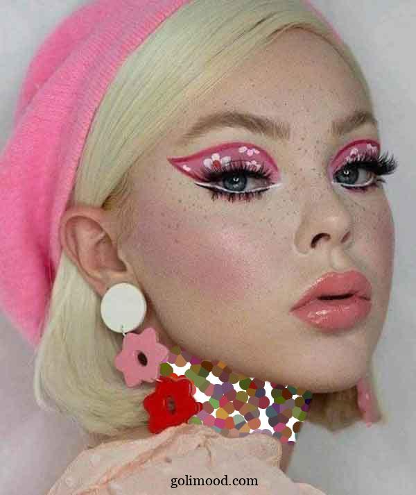 ارایش صورت با خط چشم نئونی