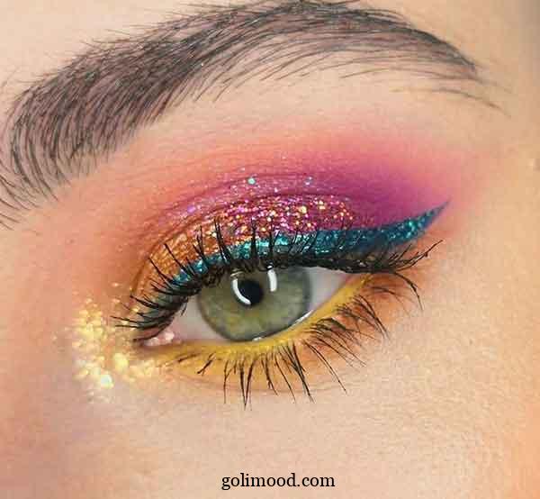 ارایش صورت با خط چشم نئونی