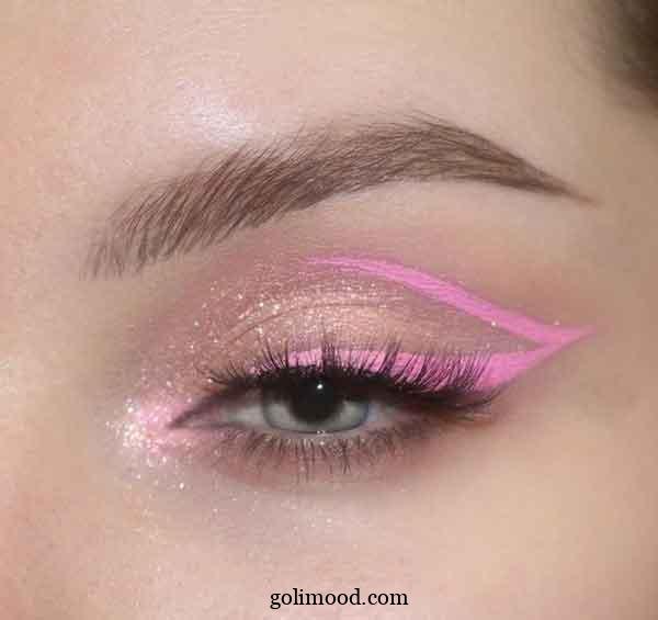 ارایش صورت با خط چشم نئونی