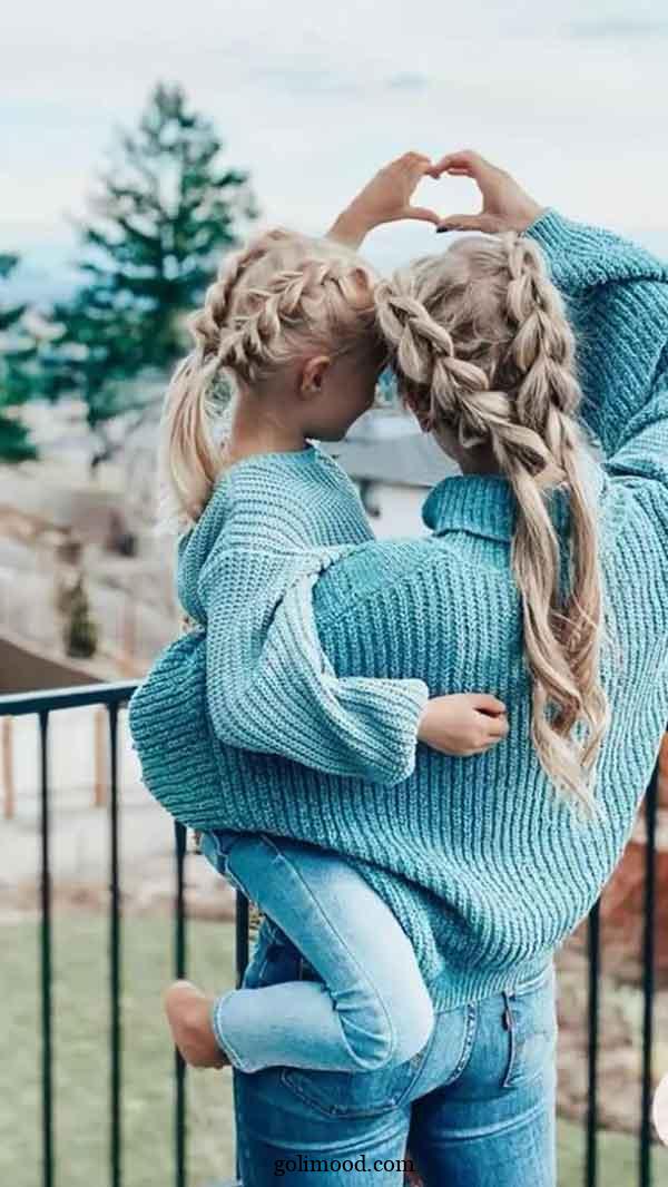 ژست عکس خاله و خواهرزاده