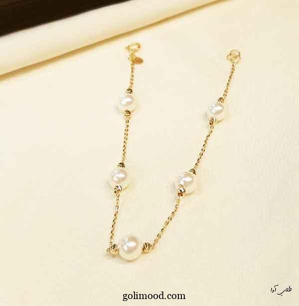 مدل دستبند با مروارید دخترانه