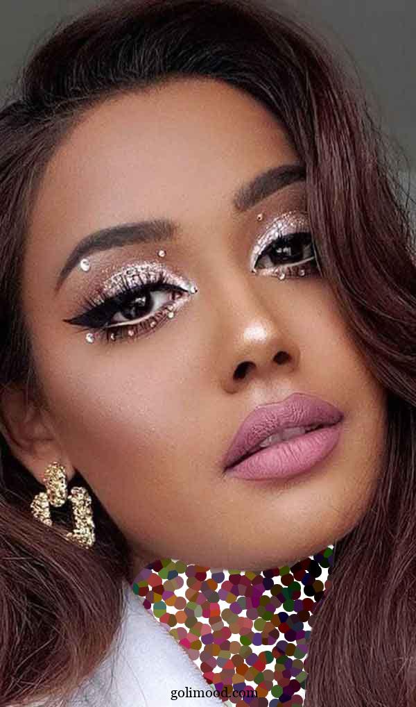 مدل میکاپ نگین دار