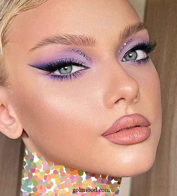 مدل میکاپ نگین دار