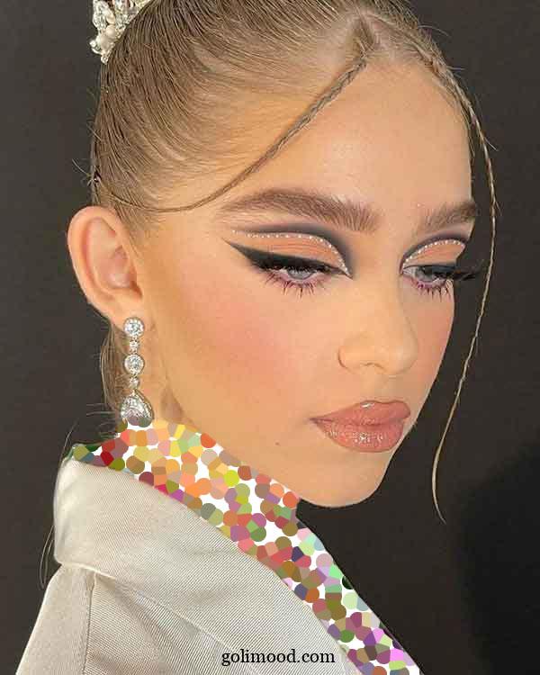 مدل میکاپ نگین دار