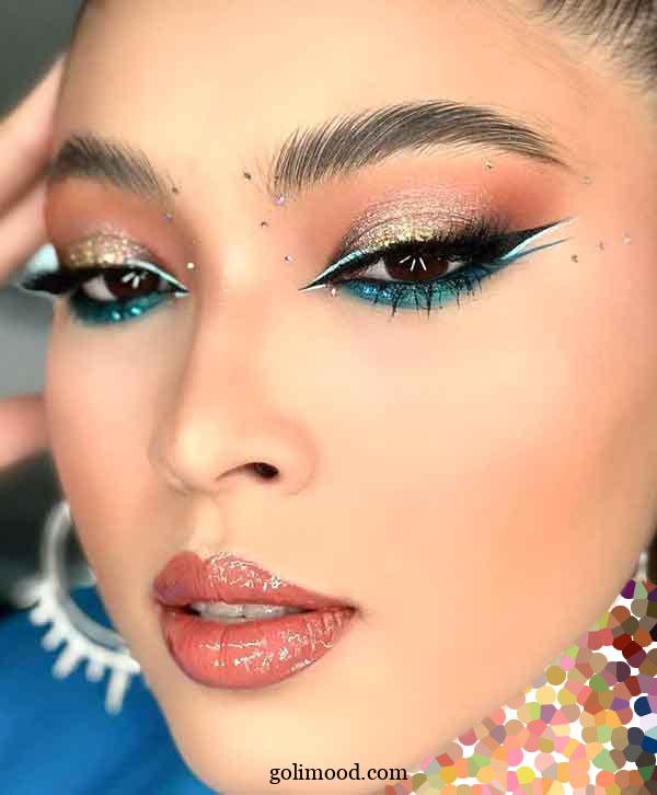 مدل میکاپ نگین دار