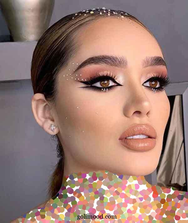 مدل میکاپ نگین دار