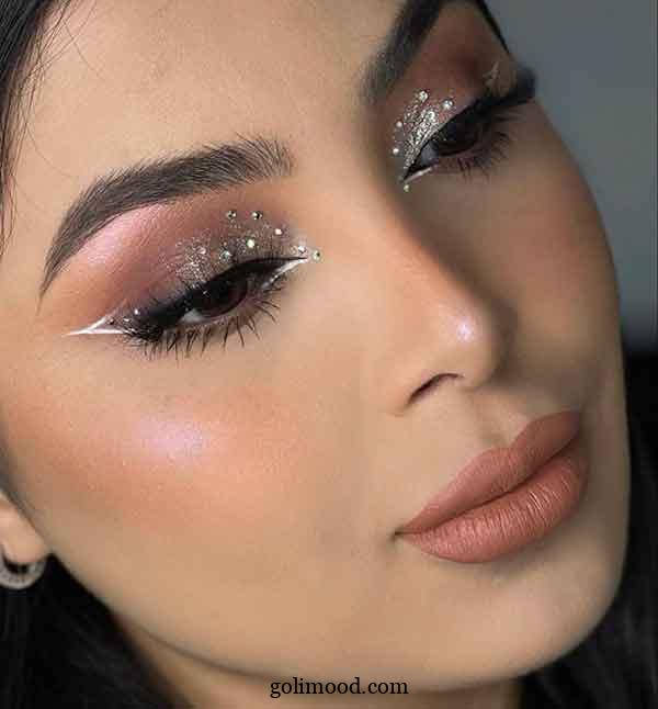 مدل میکاپ نگین دار