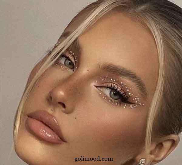 مدل میکاپ نگین دار