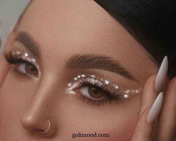 مدل میکاپ نگین دار