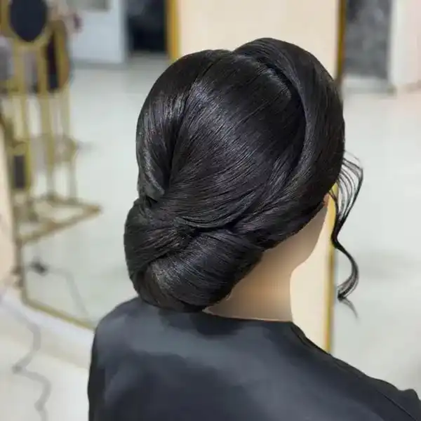 مدل شینیون موی مشکی