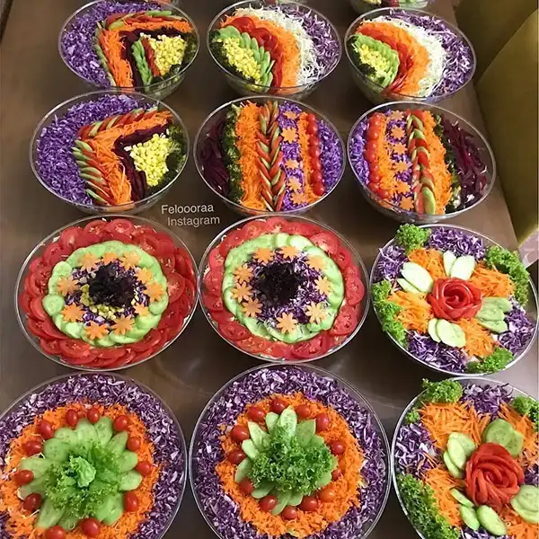 تزیین سالاد برای مهمانی