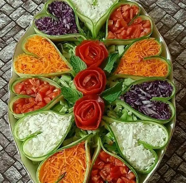 تزیین سالاد برای مهمانی