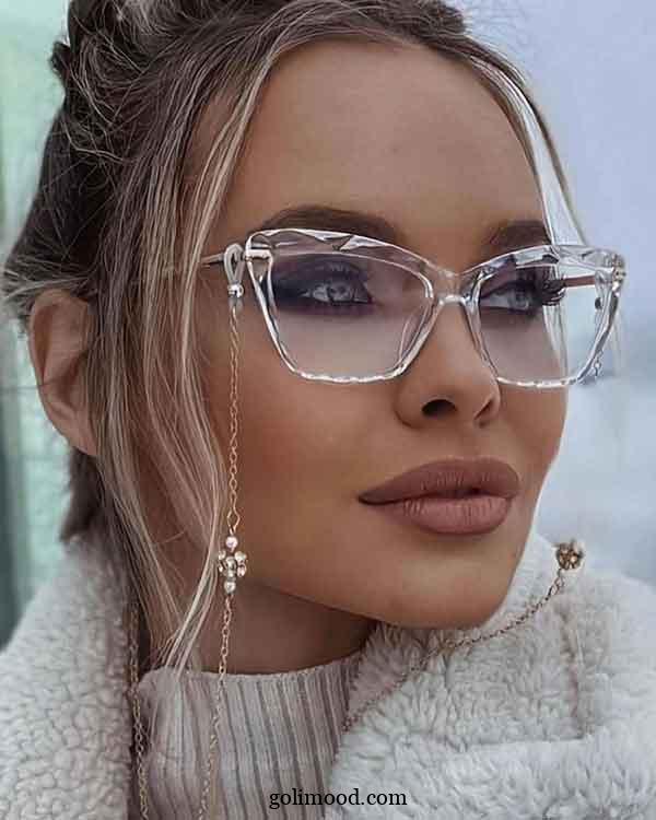 عینک برای عکاسی فرمالیته: 30 مدل از ترند ترین طرح نگینی در رنگبندی، اشکال مختلف