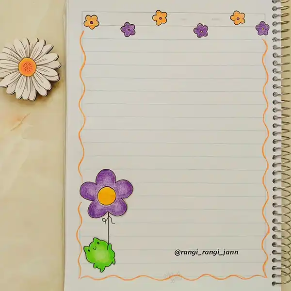 101 نقاشی گوشه دفتر مشق 2025؛ تزیین حاشیه جدید آسان فانتزی (پایه1 تا 6)