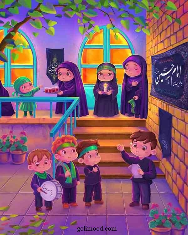 نقاشی محرمی | 30 مدل نقاشی آسان، کودکانه، زیبا رنگ شده و بدون رنگ گلچین شده