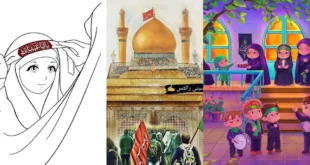 نقاشی محرمی | 30 مدل نقاشی آسان، کودکانه، زیبا رنگ شده و بدون رنگ گلچین شده