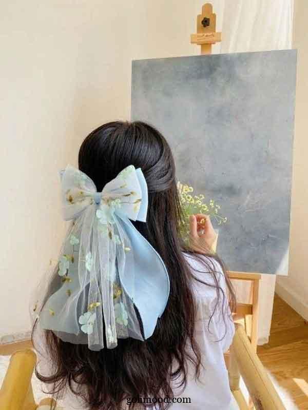 دیزاین مو با روبان: 30 مدل ترند برای مو بسته، باز با پاپیون پارچه ای رنگی + بافت مو