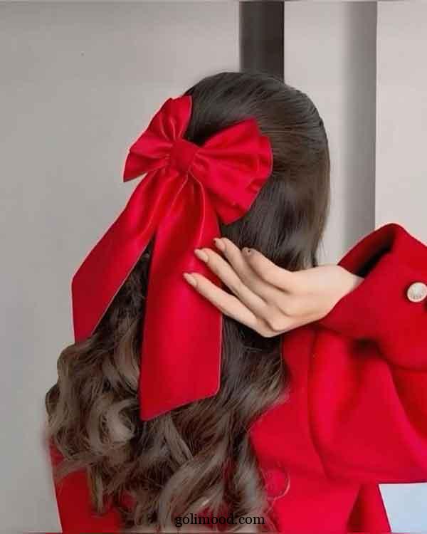 دیزاین مو با روبان: 30 مدل ترند برای مو بسته، باز با پاپیون پارچه ای رنگی + بافت مو
